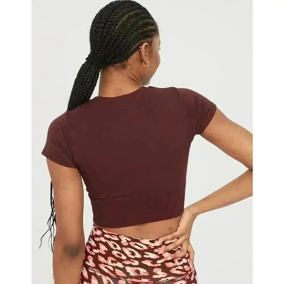 Aerie Offline Seamless Cropped T-Shirt Size Large - Picture 2 of 8